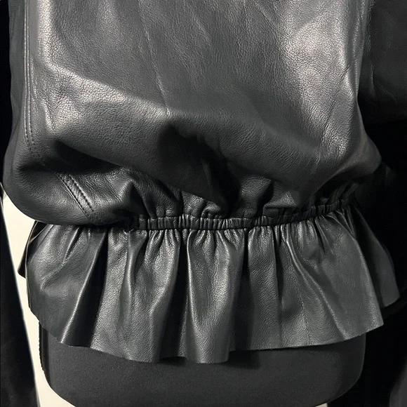 Olivaceous Black Faux Leather Top - Picture 9 of 11